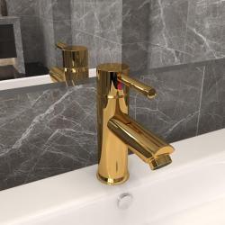 Robinet de lavabo de salle de bain Dor&eacute; 130x176 mm
