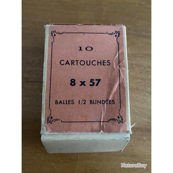 Bo�te vide de 10 cartouches 8X57 balles 1/2 blind�es par RWS