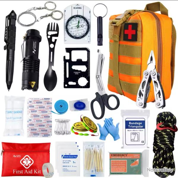 Kits de survie Trousse de premiers secours ensemble complet de survie zz