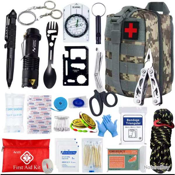 Kits de survie Trousse de premiers secours ensemble complet de survie. A
