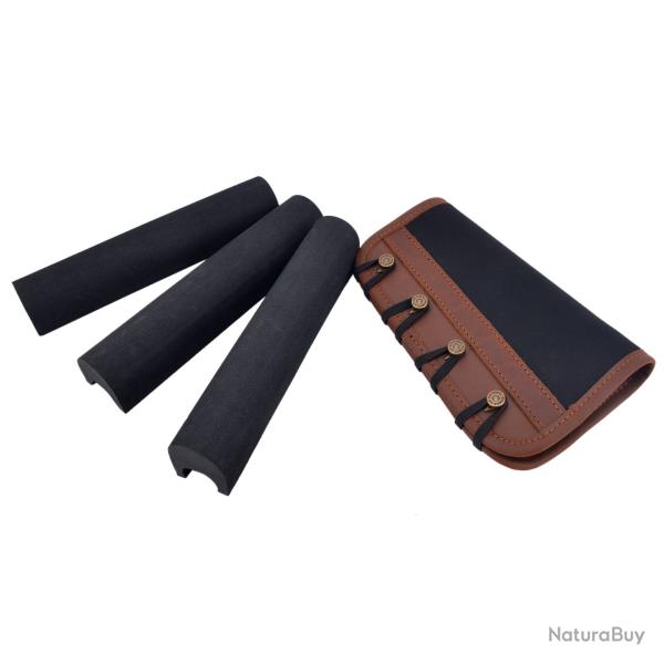 Support de joue de fusil en cuir AVEC 3 EVA -*MARRON