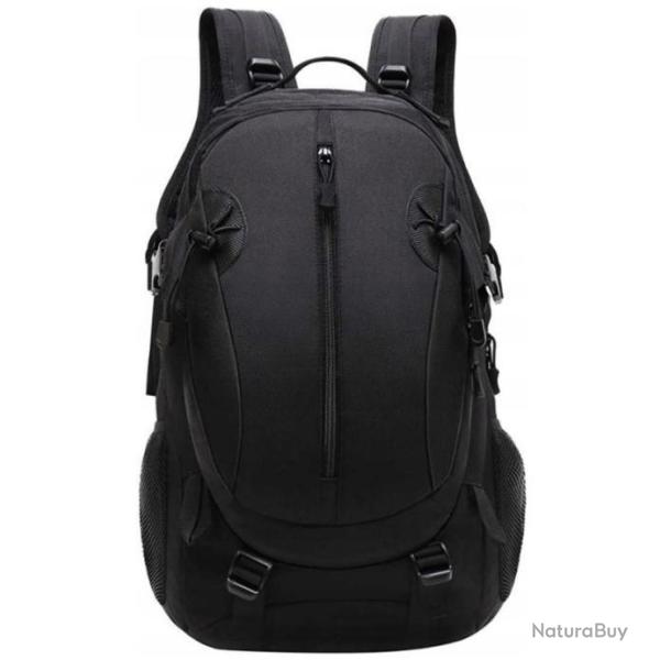 ROU25 SAC � DOS MILITAIRE TACTIQUE NOIR 35 LITRES