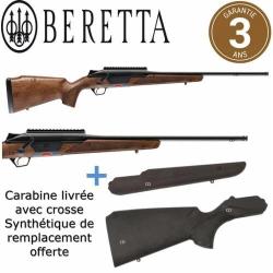PACK CARABINE BERETTA BRX1 CAL 300WM 62 CM BOIS GRADE 2 + CROSSE SYNTHETIQUE + FOURREAU + BRETELLE