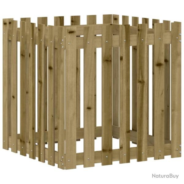 Jardini�re bac lit sur�lev� plantes fleurs terrasse jardin avec design de cl�ture 70 x 70 x 70 cm p