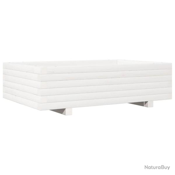 Jardini�re bac lit sur�lev� plantes fleurs terrasse jardin 90 x 60 x 26,5 cm bois de pin massif bla