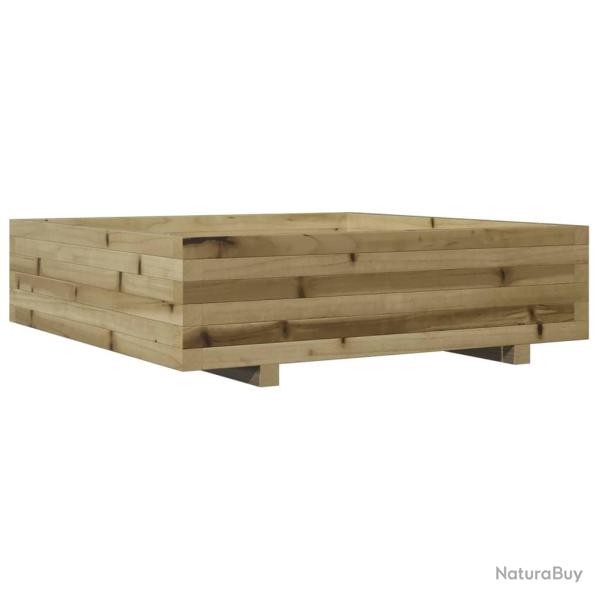 Jardinire bac lit surlev plantes fleurs terrasse jardin 90 x 90 x 26,5 cm bois de pin imprgn m