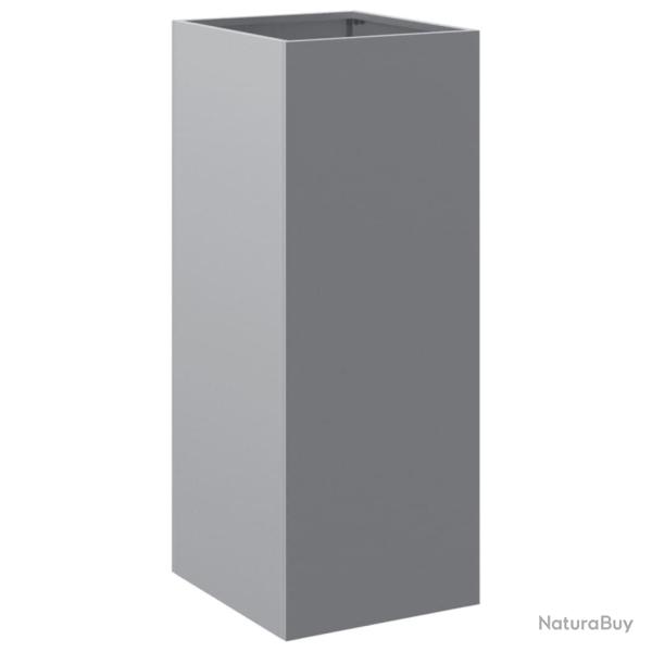 Jardini�re bac lit sur�lev� plantes fleurs terrasse jardin argent� 32 x 29 x 75 cm acier galvanis�