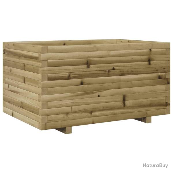 Jardini�re bac lit sur�lev� plantes fleurs terrasse jardin 90 x 60 x 49,5 cm bois de pin impr�gn� m