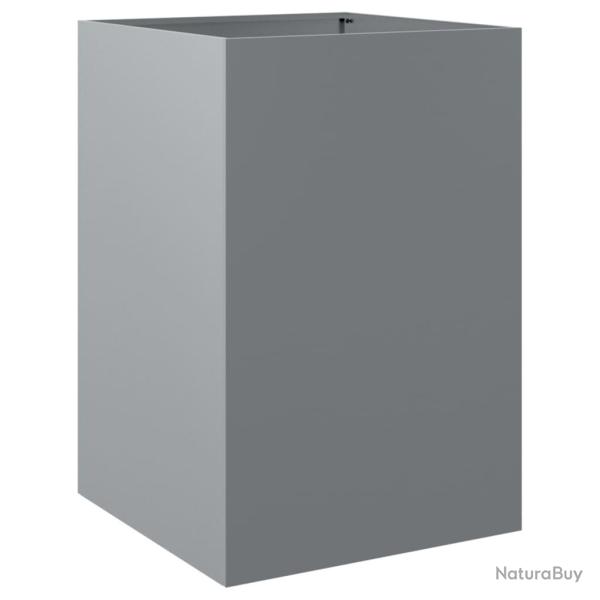 Jardini�re bac lit sur�lev� plantes fleurs terrasse jardin argent� 52 x 48 x 75 cm acier galvanis�