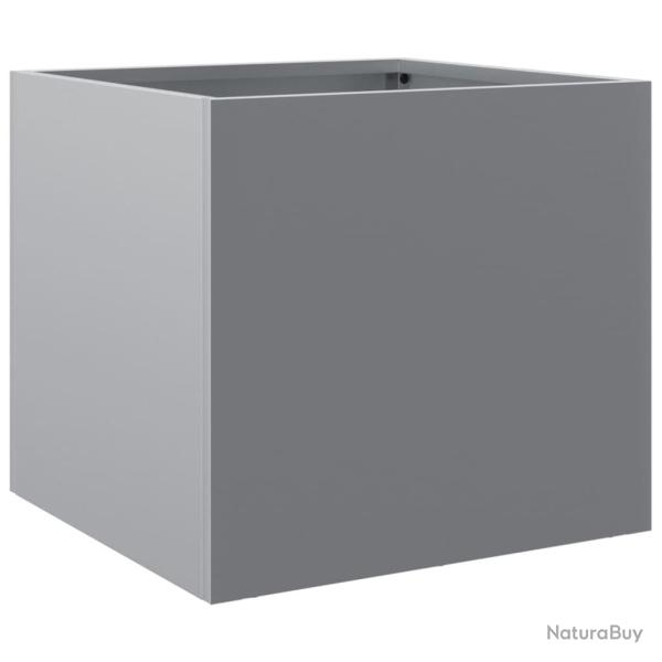 Jardini�re bac lit sur�lev� plantes fleurs terrasse jardin argent� 32 x 30 x 29 cm acier galvanis�