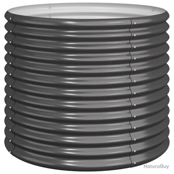 Jardini�re bac lit sur�lev� plantes fleurs terrasse jardin acier enduit de poudre 80 x 80 x 68 cm a