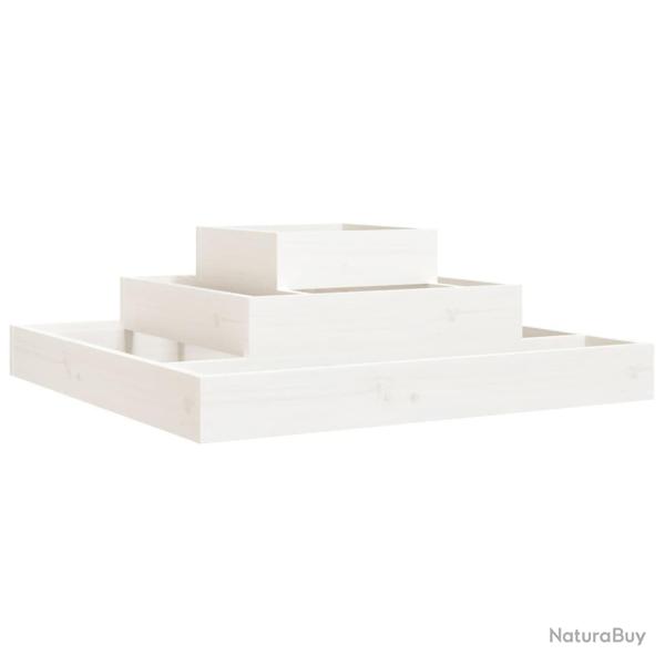 Jardini�re bac lit sur�lev� plantes fleurs terrasse jardin 80 x 80 x 27 cm bois massif de pin blanc