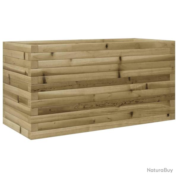 Jardini�re bac lit sur�lev� plantes fleurs terrasse jardin 90 x 40 x 45,5 cm bois de pin impr�gn� m