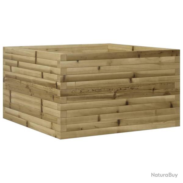 Jardini�re bac lit sur�lev� plantes fleurs terrasse jardin 80 x 80 x 45,5 cm bois de pin impr�gn� m