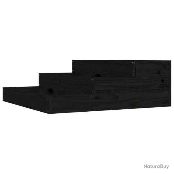 Jardini�re bac lit sur�lev� plantes fleurs terrasse jardin 78 x 78 x 27 cm bois massif de pin noir