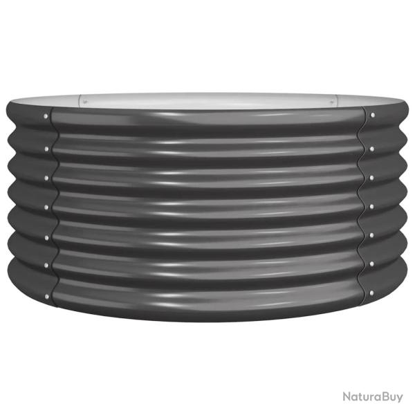 Jardini�re bac lit sur�lev� plantes fleurs terrasse jardin acier enduit de poudre 80 x 80 x 36 cm a