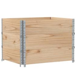 Jardini&egrave;re bac lit sur&eacute;lev&eacute; plantes fleurs terrasse jardin 80 x 60 cm bois de pin massif marron 02_