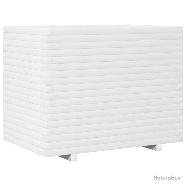 Jardini�re bac lit sur�lev� plantes fleurs terrasse jardin 90 x 60 x 72 cm bois de pin massif blanc