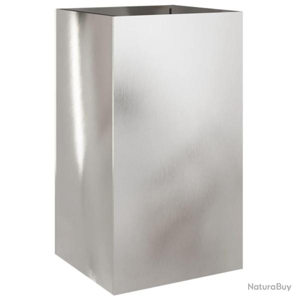 Jardini�re bac lit sur�lev� plantes fleurs terrasse jardin argent� 42 x 38 x 75 cm acier inoxydable