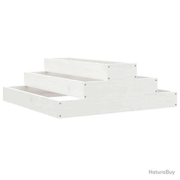 Jardini�re bac lit sur�lev� plantes fleurs terrasse jardin 80 x 80 x 27 cm bois massif de pin blanc