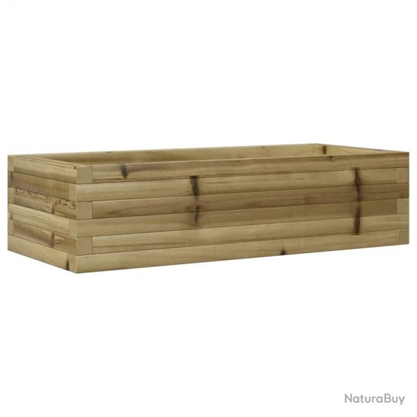 Jardini�re bac lit sur�lev� plantes fleurs terrasse jardin 90 x 40 x 23 cm bois de pin impr�gn� mar