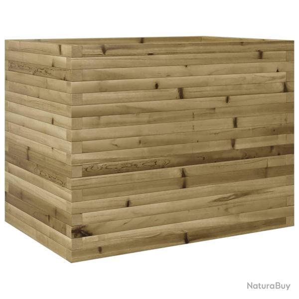 Jardini�re bac lit sur�lev� plantes fleurs terrasse jardin 90 x 60 x 68,5 cm bois de pin impr�gn� m