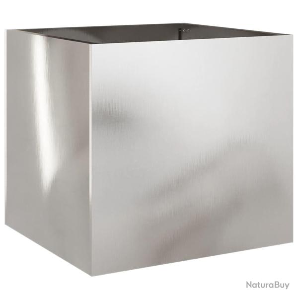 Jardini�re bac lit sur�lev� plantes fleurs terrasse jardin argent� 42 x 40 x 39 cm acier inoxydable