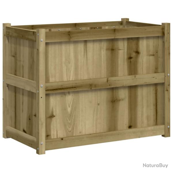 Jardini�re bac lit sur�lev� plantes fleurs terrasse jardin 90 x 50 x 70 cm bois de pin impr�gn� mar
