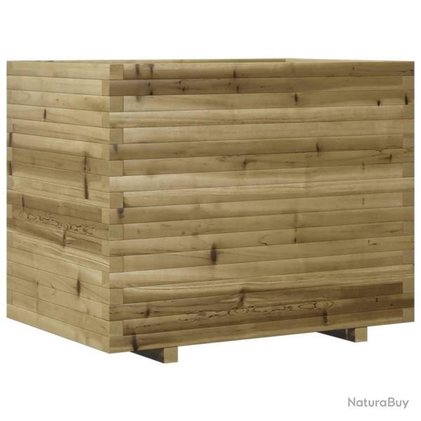 Jardini�re bac lit sur�lev� plantes fleurs terrasse jardin 90 x 60 x 72,5 cm bois de pin impr�gn� m