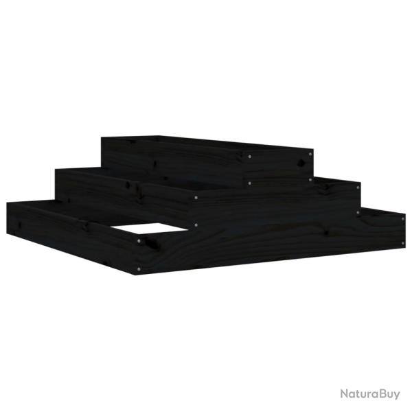 Jardini�re bac lit sur�lev� plantes fleurs terrasse jardin 80 x 80 x 27 cm bois massif de pin noir