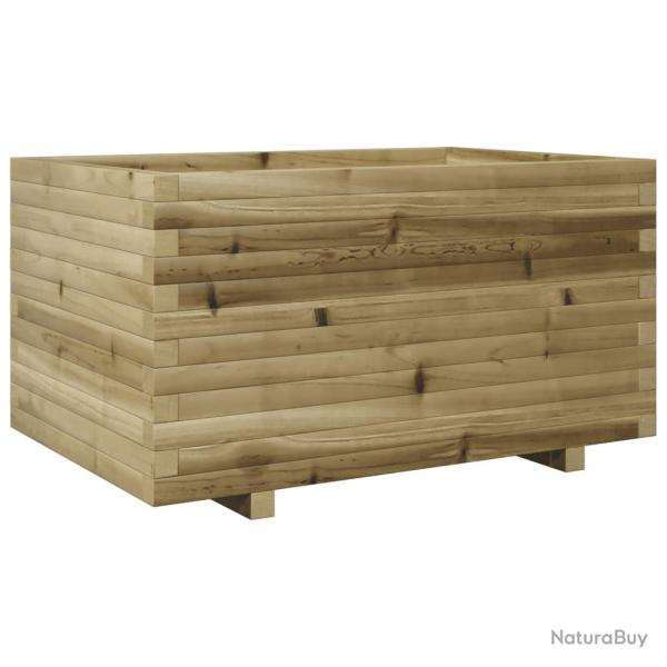Jardini�re bac lit sur�lev� plantes fleurs terrasse jardin 90 x 60 x 49,5 cm bois de pin impr�gn� m