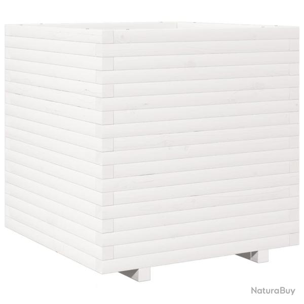 Jardini�re bac lit sur�lev� plantes fleurs terrasse jardin 70 x 70 x 72 cm bois de pin massif blanc