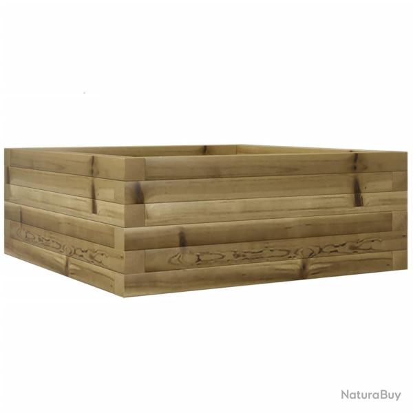 Jardini�re bac lit sur�lev� plantes fleurs terrasse jardin 60 x 60 x 23 cm bois de pin impr�gn� mar