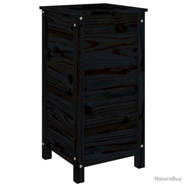 Jardini�re bac lit sur�lev� plantes fleurs terrasse jardin 40 x 40 x 78 cm bois massif de pin noir