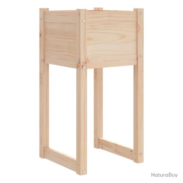 Jardini�re bac lit sur�lev� plantes fleurs terrasse jardin 40 x 40 x 81 cm bois massif de pin marro