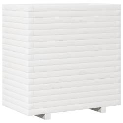 Jardini&egrave;re bac lit sur&eacute;lev&eacute; plantes fleurs terrasse jardin 70 x 40 x 72 cm bois de pin massif blanc