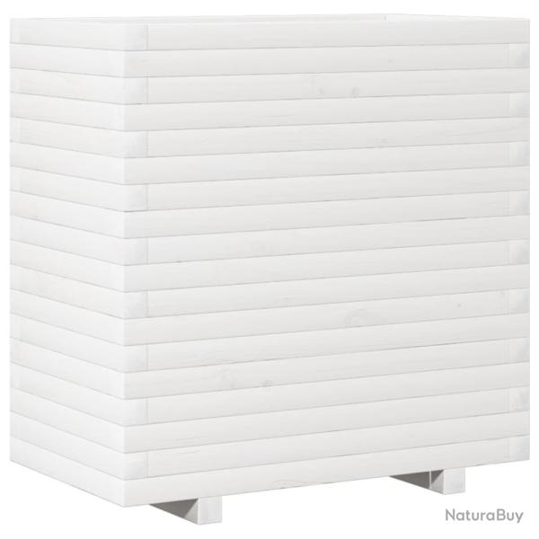 Jardini�re bac lit sur�lev� plantes fleurs terrasse jardin 70 x 40 x 72 cm bois de pin massif blanc