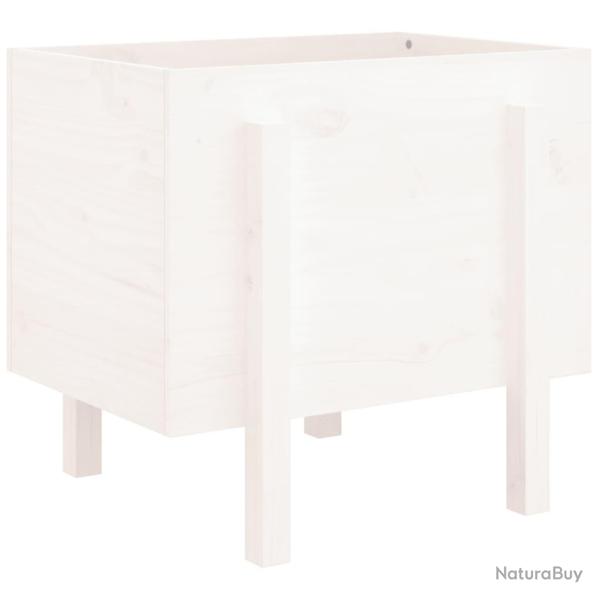 Jardini�re bac lit sur�lev� plantes fleurs terrasse jardin 62 x 50 x 57 cm bois massif de pin blanc