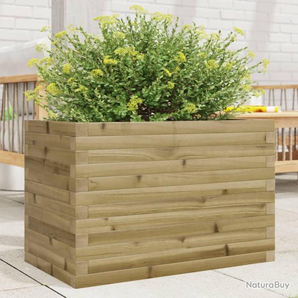 Jardini�re bac lit sur�lev� plantes fleurs terrasse jardin 70 x 40 x 46 cm bois de pin impr�gn� mar