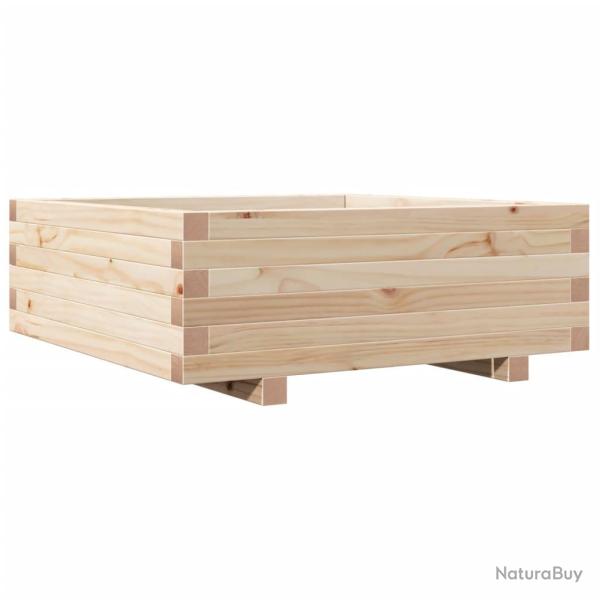 Jardini�re bac lit sur�lev� plantes fleurs terrasse jardin 70 x 70 x 26,5 cm bois de pin massif mar