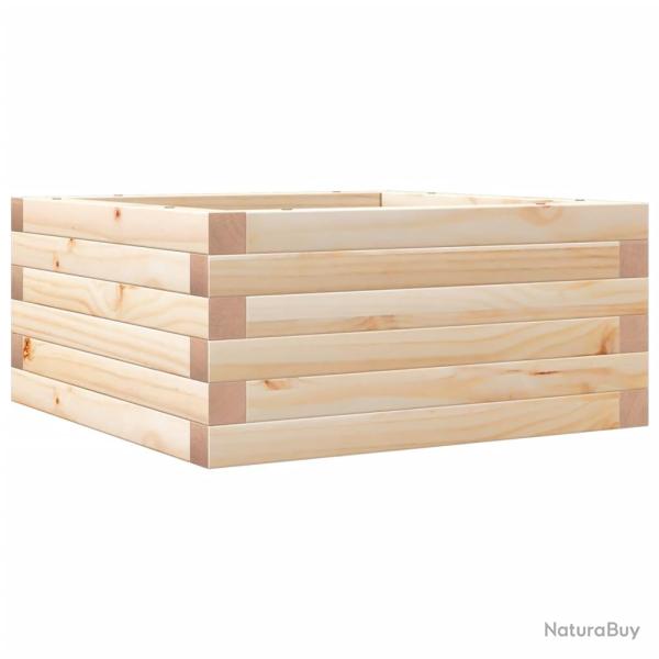 Jardini�re bac lit sur�lev� plantes fleurs terrasse jardin 50 x 50 x 23 cm bois de pin massif marro