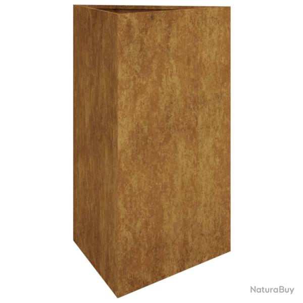 Jardini�re bac lit sur�lev� plantes fleurs terrasse jardin 50 x 43 x 75 cm acier corten marron 02_0