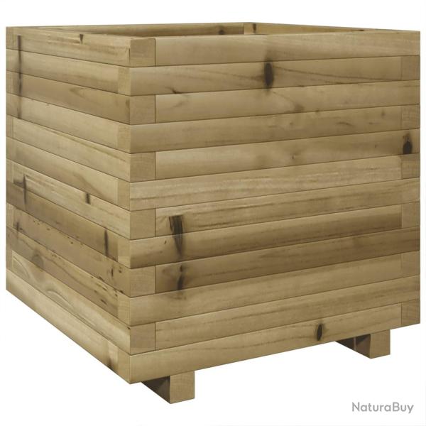 Jardini�re bac lit sur�lev� plantes fleurs terrasse jardin 50 x 50 x 49,5 cm bois de pin impr�gn� m