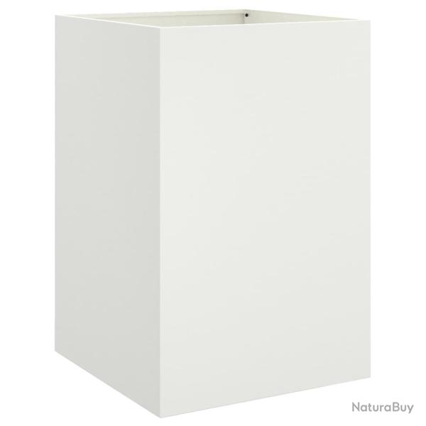 Jardini�re bac lit sur�lev� plantes fleurs terrasse jardin 52 x 48 x 75 cm acier blanc 02_0037684