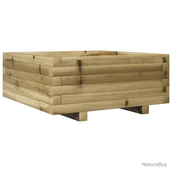 Jardini�re bac lit sur�lev� plantes fleurs terrasse jardin 60 x 60 x 26,5 cm bois de pin impr�gn� m