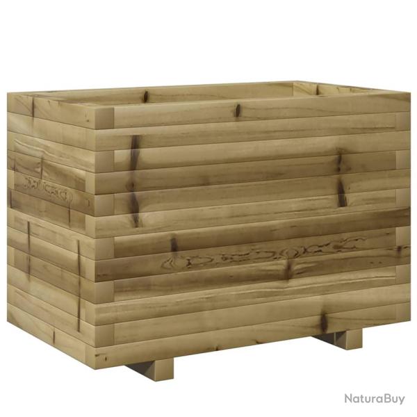 Jardini�re bac lit sur�lev� plantes fleurs terrasse jardin 70 x 40 x 49,5 cm bois de pin impr�gn� m