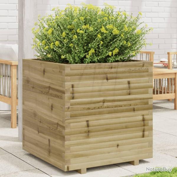 Jardini�re bac lit sur�lev� plantes fleurs terrasse jardin 70 x 70 x 72,5 cm bois de pin impr�gn� m