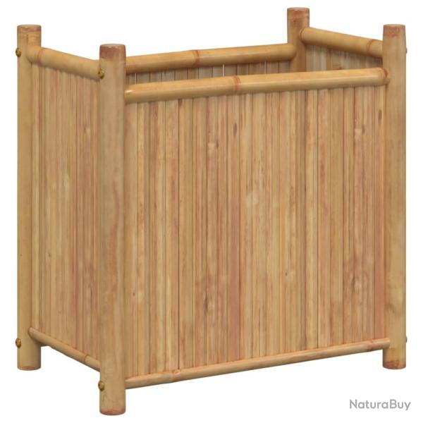 Jardini�re bac lit sur�lev� plantes fleurs terrasse jardin 50 x 30 x 50 cm bambou marron 02_0037625