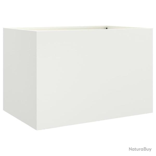 Jardini�re bac lit sur�lev� plantes fleurs terrasse jardin 62 x 40 x 39 cm acier blanc 02_0037753