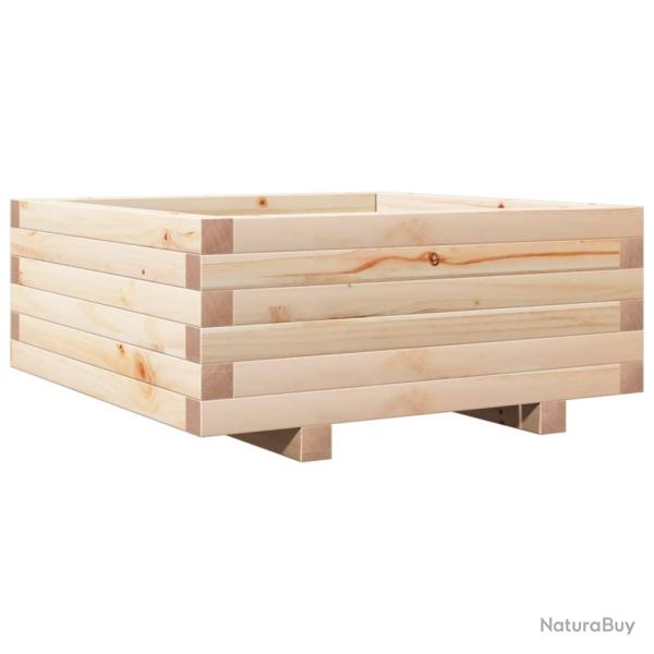 Jardini�re bac lit sur�lev� plantes fleurs terrasse jardin 60 x 60 x 26,5 cm bois de pin massif mar